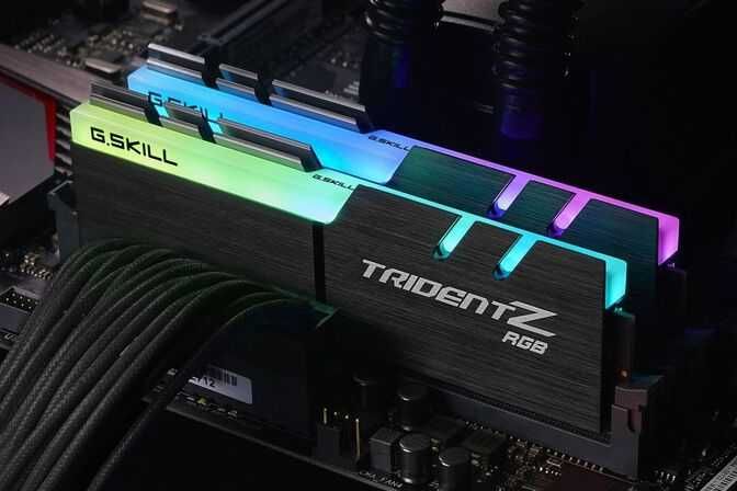 Memória RAM G.Skill 16GB Trident Z RGB (2x 8GB) DDR4-3200MHz CL16 Black