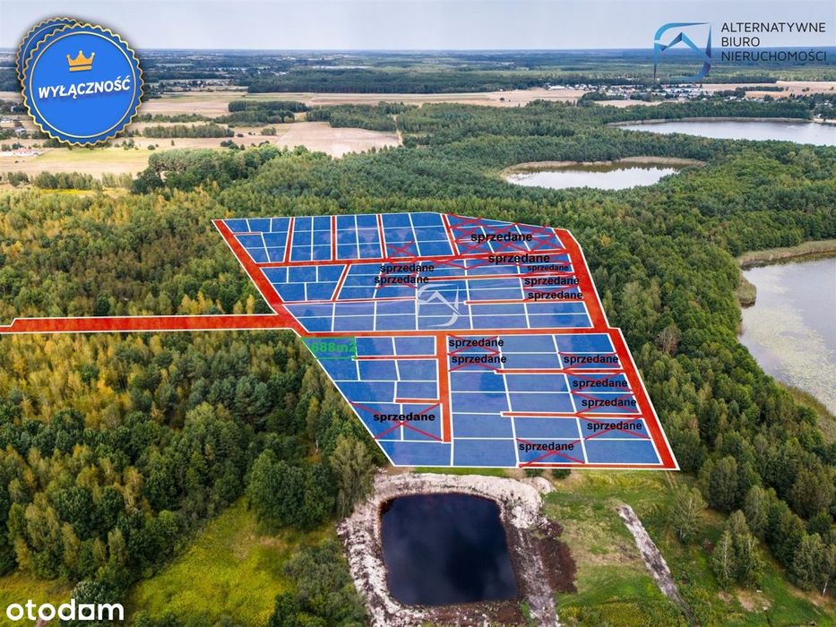 Działka z prywatną linią brzegową nad j. Łukcze