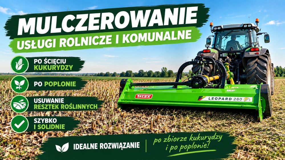 Mulczerowanie mulczowanie usługi rolnicze usługa