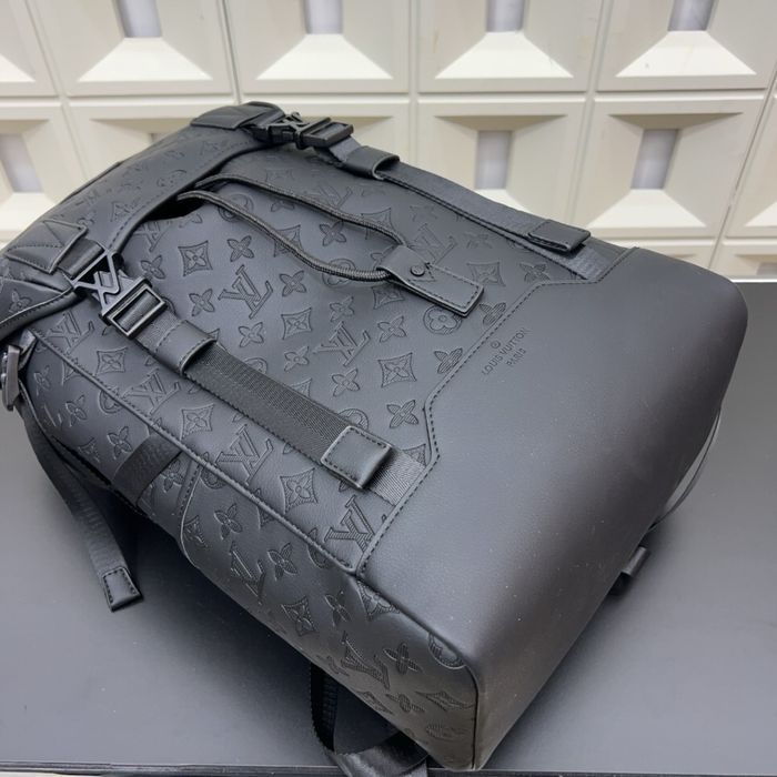 Louis Vuitton getaway мужской рюкзак черный  кожаный оригинал