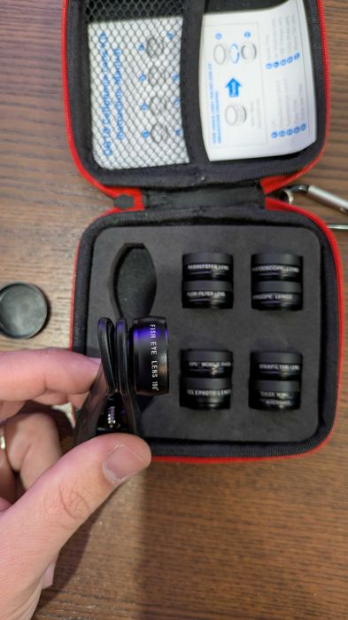 Conjunto de Objetivas e Filtros para Smartphone