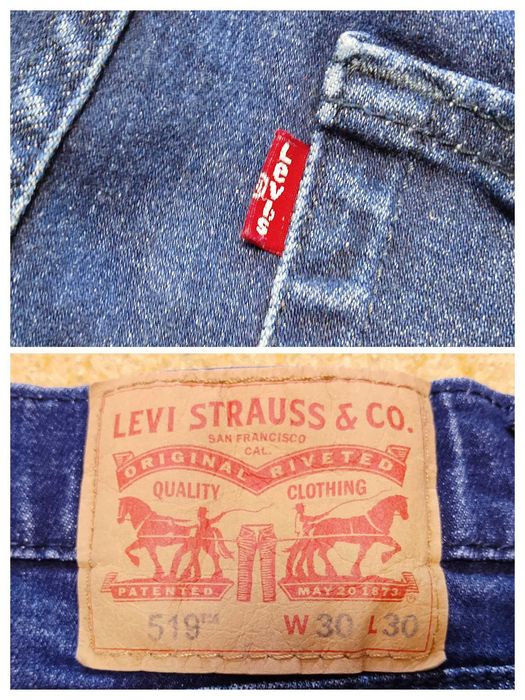 Levi's 519 Extreme Skinny W30 L30 оригінальні джинси слім крою сині