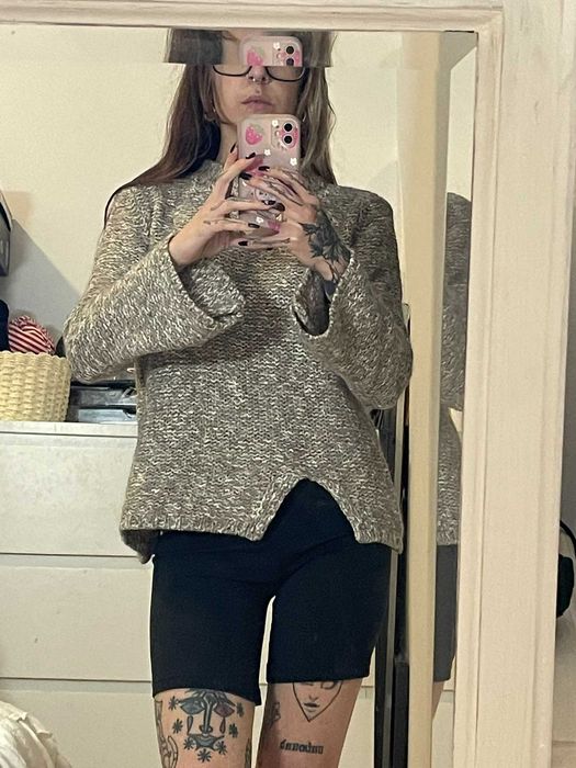 Camisola malha cinzenta