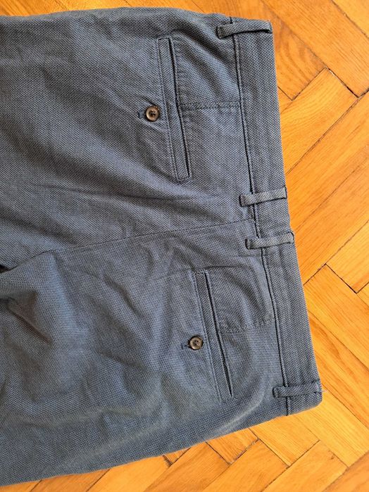 Spodnie meskie niebieskie, Reserved, slim, uszkodzone r. 34