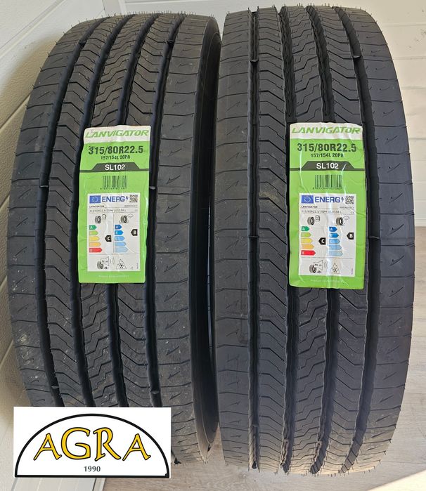 315/80R22.5 (890netto) LANVIGATOR opona NOWA opony przód 27cm