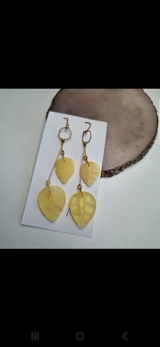 Bursztynowe kolczyki Amber Doris na srebrze