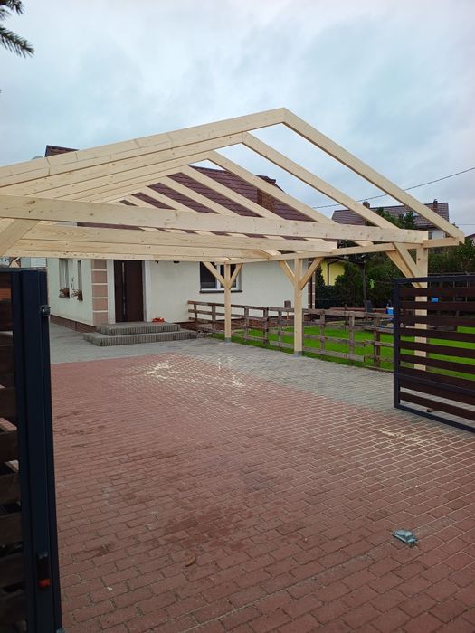 Zadaszenie wiata garaż na dwa samochody 6x6 6x7