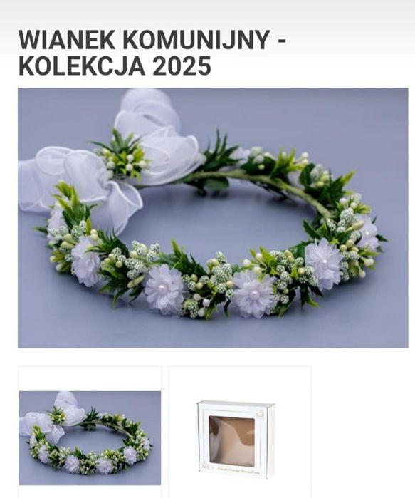 Alba Komunijna + torebka+wianek