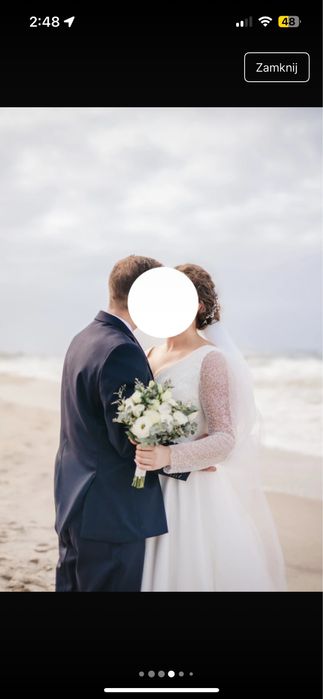 Elegancka, klasyczna suknia ślubna w literę A