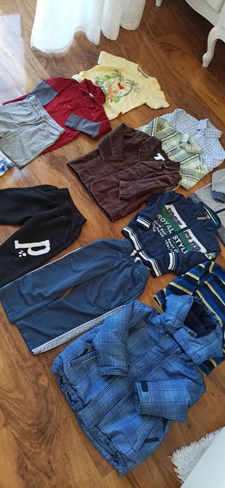 Sg Zestaw ubrań 86 kurtka 86  bluza 86 polar 86 spodnie 86 koszula 86