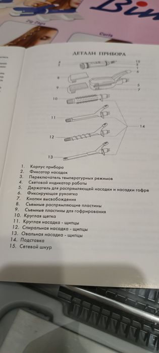 Плойка. Набор 6 в 1. Binatone MHS-1100