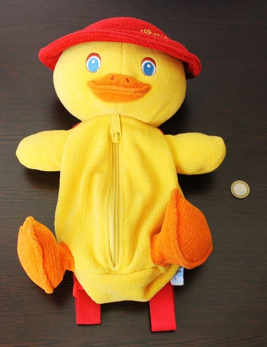 Peluche mochila de criança patinho da Chicco (NOVO SEM USO)