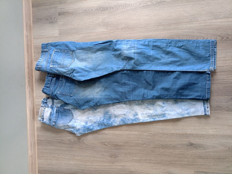 Zestaw spodni dla dziewczynki jeansy 3 pary