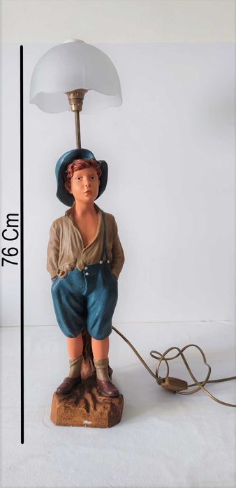 Candeeiro de mesa pintado á mão