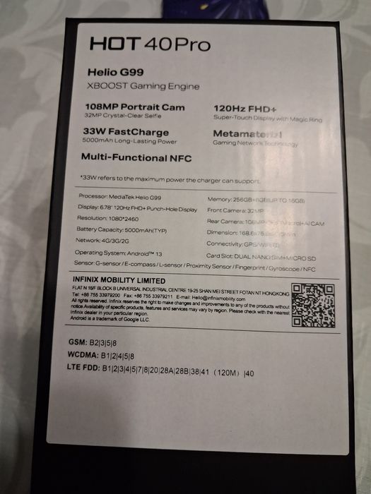 Infinix HOT 40 pro