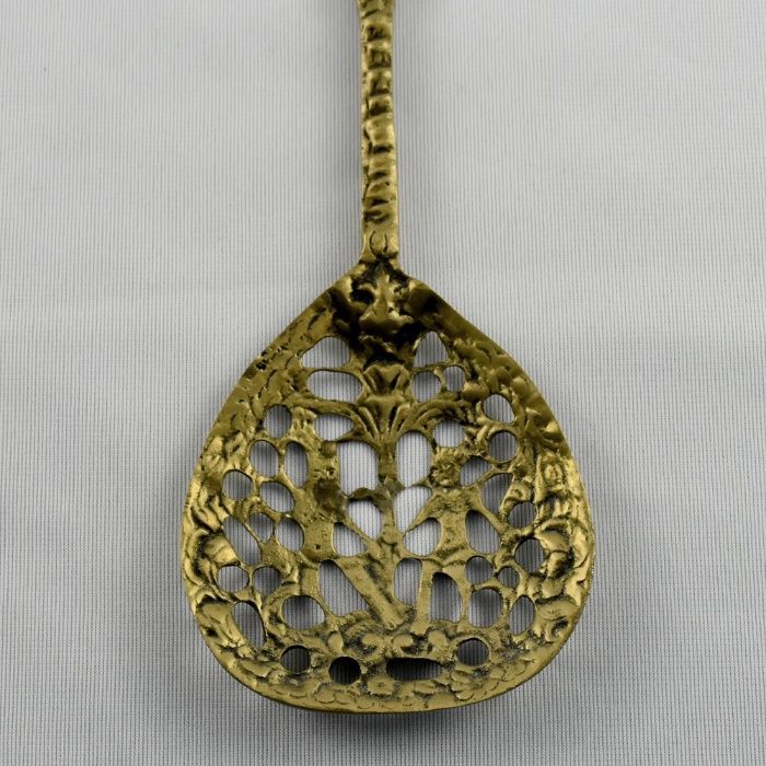 Conjunto de 3 talheres de servir, metal dourado