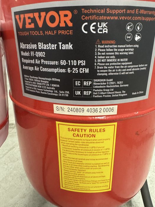 Maquina decapante de ar comprimido (Nova)