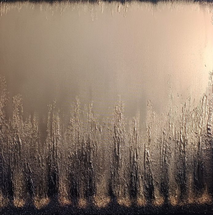 Quadro com textura pintado a mão 100×100