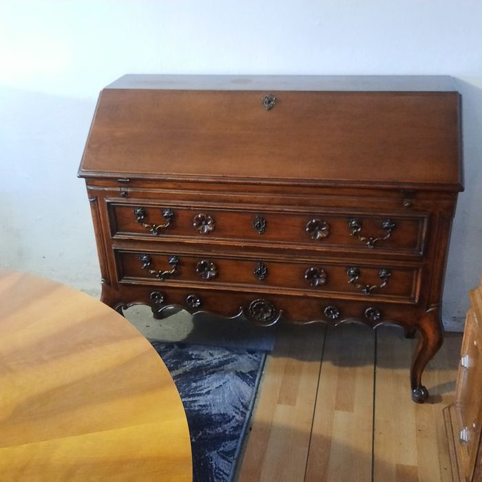 Stary piękny duży sekretarzyk ludwikowski