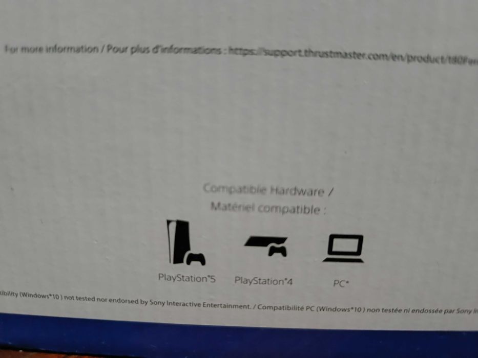 Volante + Pedais Thrustmaster T80 Ferrari 488 GTB Edition PS5/PS4/PC