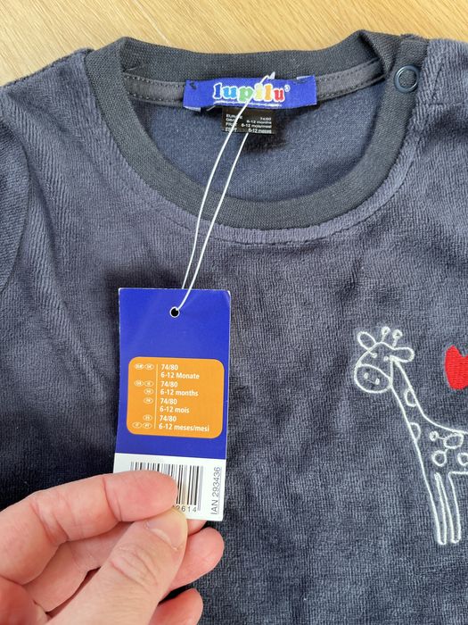 Nowa koszulka welurowa 74/80