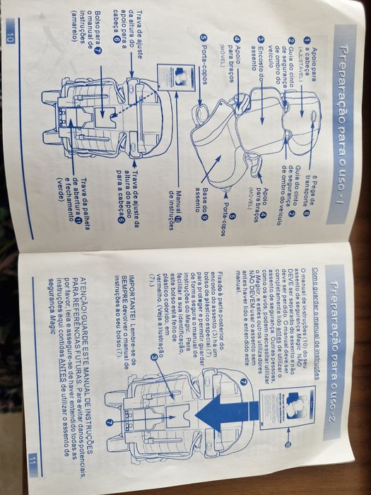Cadeira auto da marca infantia_cinzenta e azul