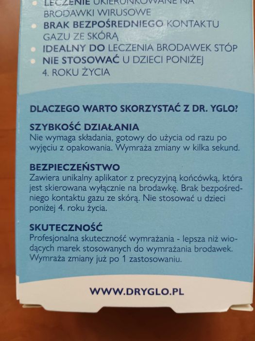 Dr.Yglo krioterapia miejscowa usuwanie brodawek wirusowych kurzajek