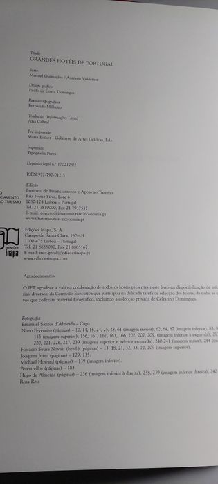 Grandes Hotéis de Portugal - Manuel Guimarães, António Valdemar (2001)