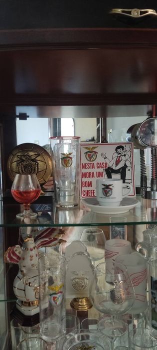 Móvel porta vidro novo peças coleção Benfica