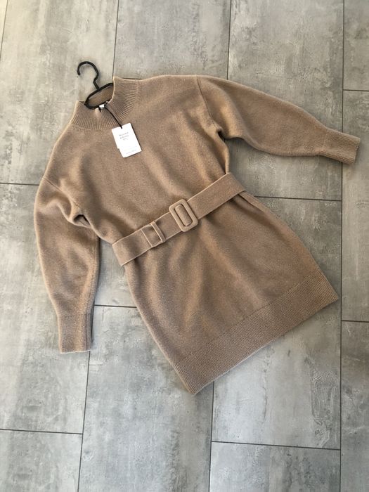 Ciepla sukienka z paskiem 36 welna fango & Other Stories