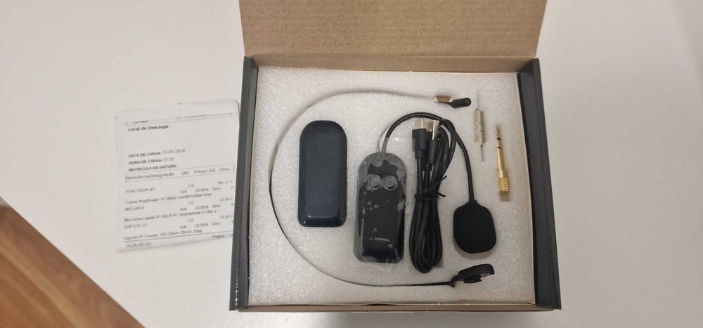 Microfone Lapela P/ DSLR PC Smartphone C/ Bat e Adaptadores