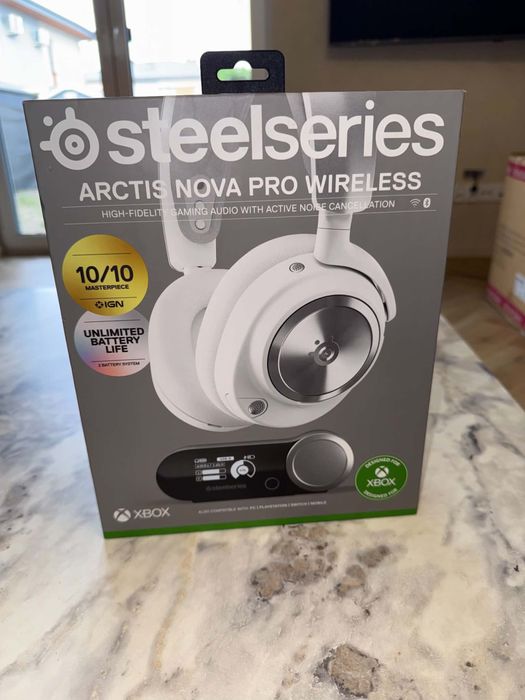 SteelSeries Arctis Nova Pro Wireless White – NOWE, zaplombowane - PC/laptop, Xbox Series X/S, Nintendo Switch, tablet/smartfon