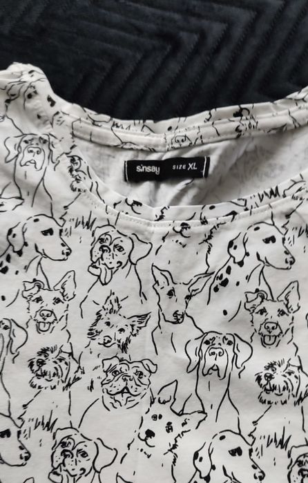 4 śliczne koszulki t-shirt z pieskami r. M-L dog