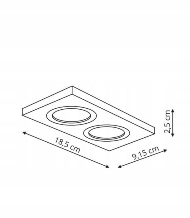 Lampa podtynkowa halogen  Metis 2xGU10 oczko