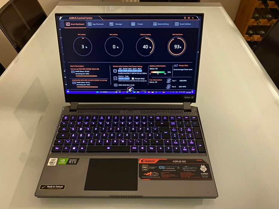 Aorus 15g WB stan bardzo dobry