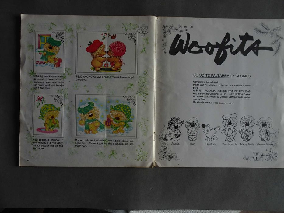 Caderneta de cromos completa Woofits as 4 Estações - Panini
