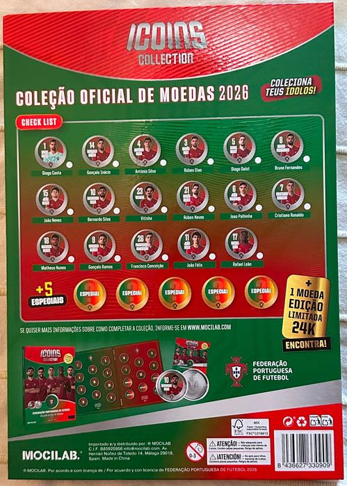 Expositor com moedas mocilab