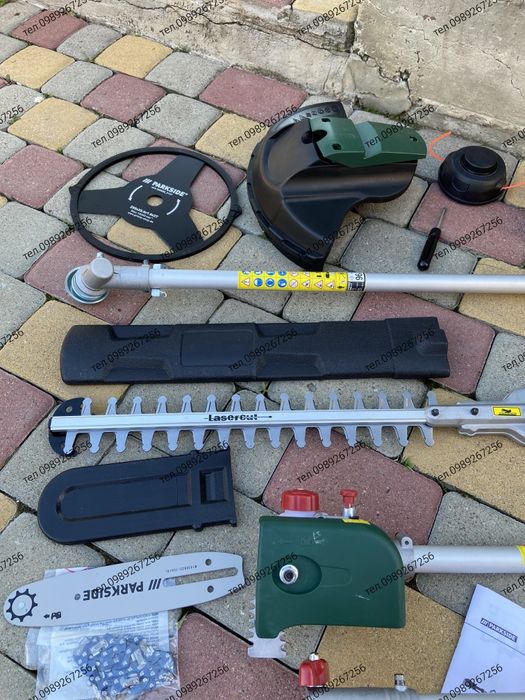 Акумуляторний сучкоріз, тример інструмент Parkside PGKGA 40-Li B2 4в1