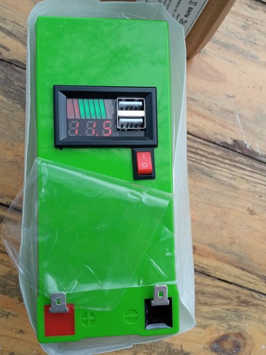 Акумулятор 12В 20Аг Li-ion Tesla 18650 BMS 40A + 2 USB (Power Bank) для котла/UPS