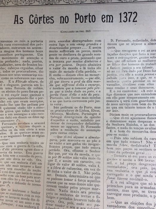 Um pouco da história do Porto e arredores. O Tripeiro, 1909