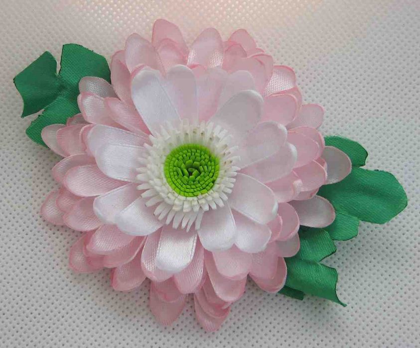 Kwiatki wstążki kanzashi