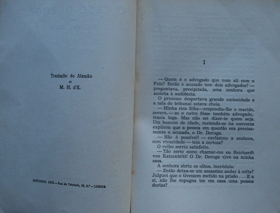 O Caso Deruga de Ricarda Huch - 1º Edição 1943