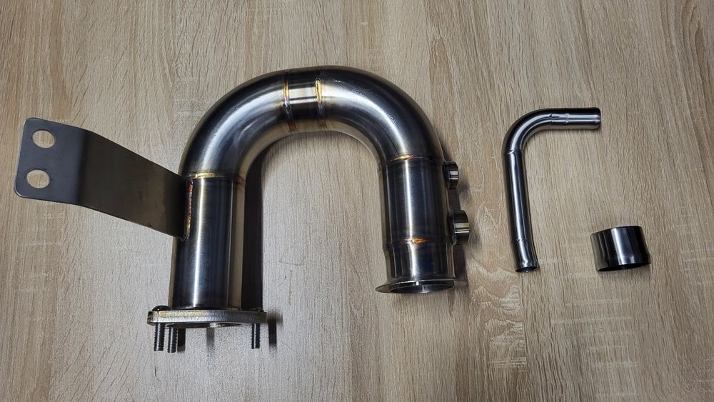 Downpipe Audi A4 B9 2.0TDI Даунпайп Ауді А4 Б9 Heat shield