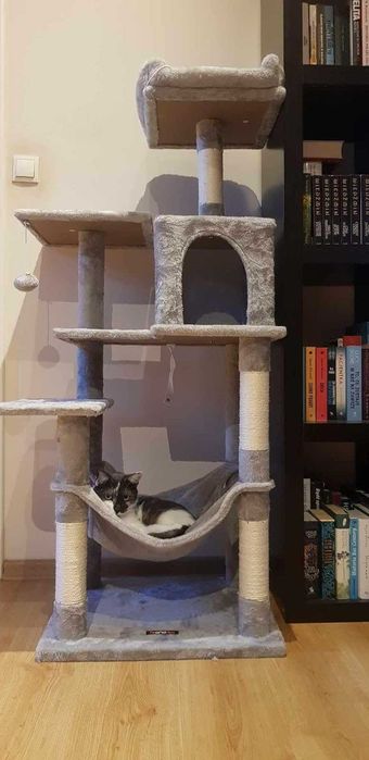 Drapak dla kota Wysoki duży drapak dla kota domek legowisko 143cm NOWY