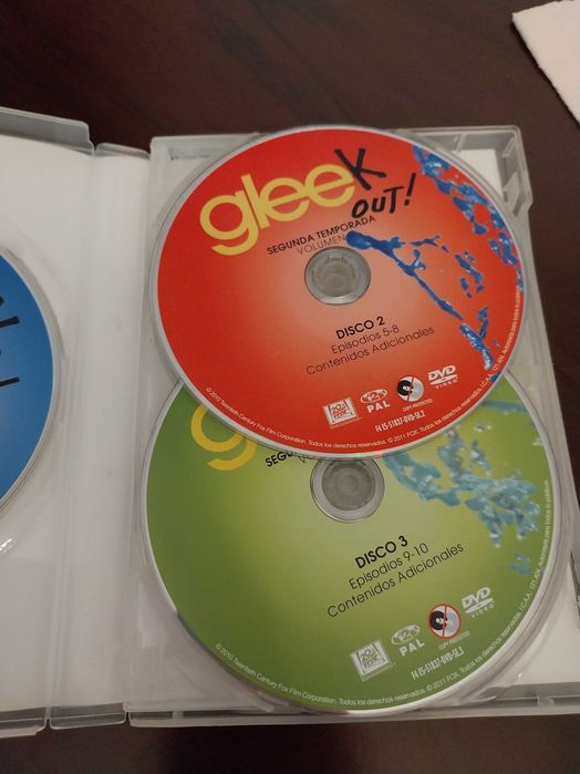Glee - 2ª temporada, 7 DVDs, em castelhano, inglês e italiano