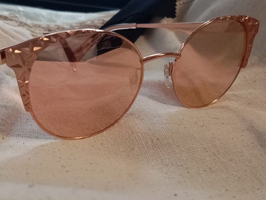 Just Cavalli nowe złote okulary kocie oko