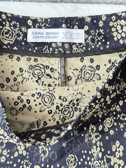 Спідниця-міні жіноча темно-синього кольору zara basic z1975 denim