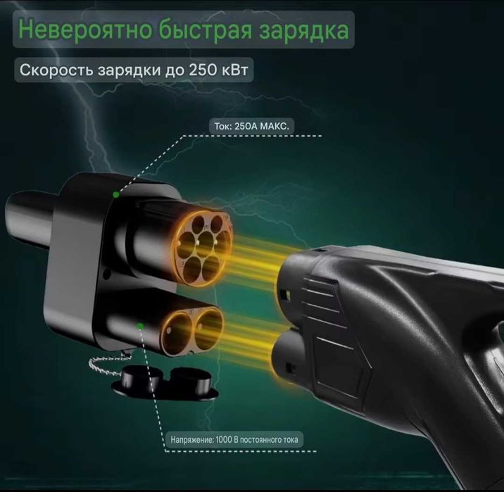 Перехідник DC CCS2-CCS1  CCS2-Tesla  NACS DC для амер.- електромобілів