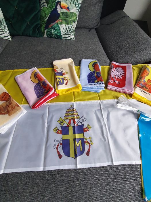 Flagi 120 cm x 65 cm narodowe, kościelna,nadruk