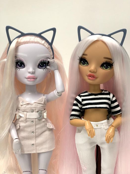 Opaska szara uszy kota dla lalki rainbow high 1 sztuka